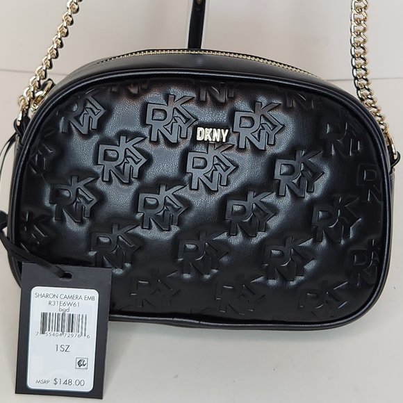 DKNY Sharon Camera Crossbody Embossed - Black - NWT - Picture 3 of 9
